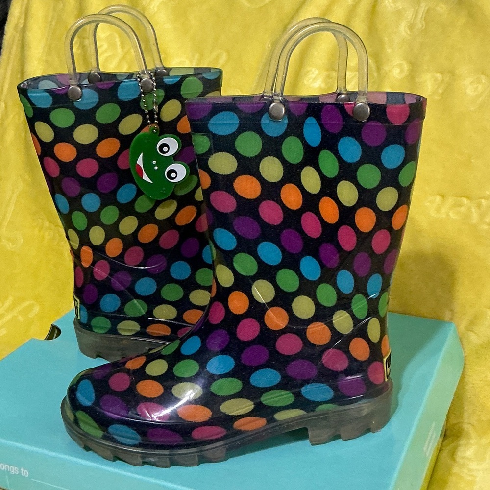 Western Chief Kids' Multicolor Polka Dot Boots
